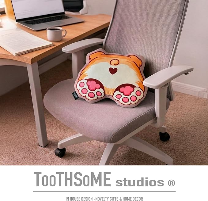Toothsome Studios French Bulldog Dog Shape Butt Pillow, Polyester Cotton Stuffed Throw, Novelty Animal Design, Multi-Color, 12 Inches (Frenchbulldog)