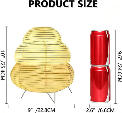 YY YEARCHY Table Lamp Paper Lamp Desk Standing Lamps with Rice Paper Shade for Bedroom Livingroom (Cloud 2 Pack)
