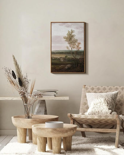 InSimSea Framed Canvas Prints Art Vintage Decor, Rural Scenery Landscape Paintings, Large Prints, Countryside Farmhouse Hanging Wall Decorations for Living Room Dining Room Bedroom, 20"x30"