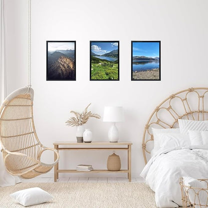 JCJMY 15x22 Picture Frame Set of 6 Black for Wall Hanging, Wall Mounting Horizontally or Vertically, 15 x 22 Wall Gallery Poster Photo Frame with Shatter Resistant Plexiglass, 6 Pack, Black
