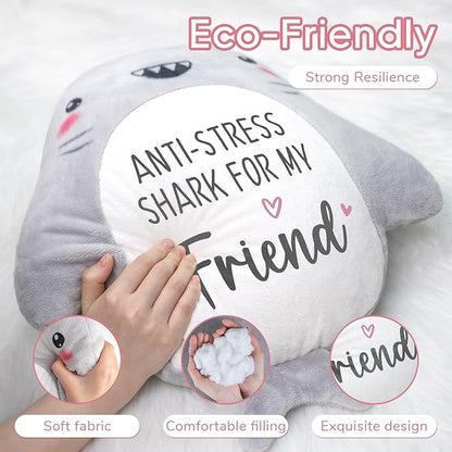 Best Friend Birthday Gifts for Women - Friends Pillow, Friendship Bestie Gifts for Women, Easter Birthday Gift for Woman Friendship Best Friend Bestie Teen, Shark Hug Pillow
