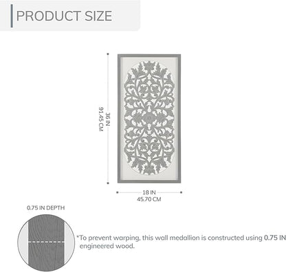 JFY Designs Wall Medallion - Wooden Wall Decor, Hand Carved & Embossed Decorative Wall Sculpture, Boho Farmhouse Wall Art, Perfect for Home, Office or any Living Space