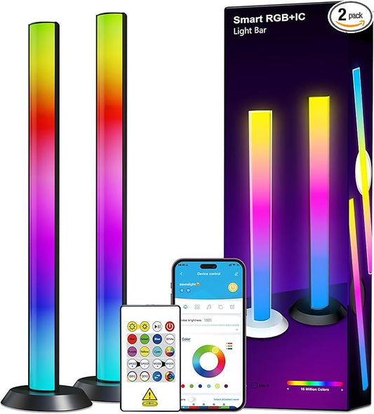 DAYBETTER Gaming Light Bars,RGBICW TV Light Bars,Smart LED Light Bars with Music and Scene Modes,Multiple Placement Options,Mood Lighting,Color Changing Light Bar for Gaming Monitor,TV,Desk,Room Decor