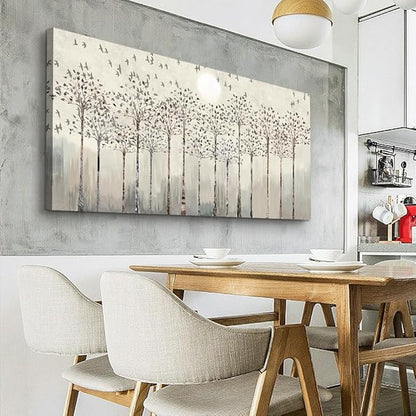 hyidecorart Large Canvas Wall Art For Living Room Decorations For Office Hotel Bedroom Wall Decor Trees And Birds Abstract Wall Paintings Canvas Prints Artworks Pictures Modern Home Decoration