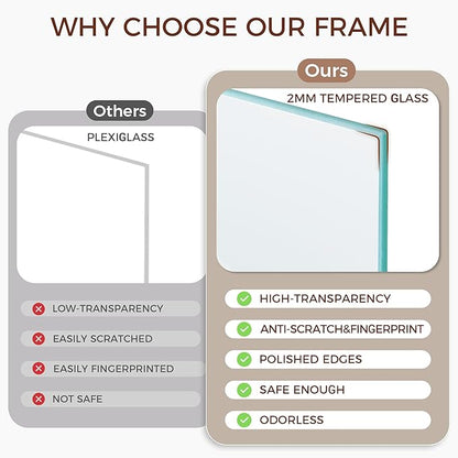 Fun Memories Gold 11x14 Picture Frame, Metal 11 x 14 Picture Frames Set of 3, 11 by 14 Photo Frame with Real Glass, 11x14 Frame Matted to 8x10, 11 x 14 Wall Gallery Frames Set