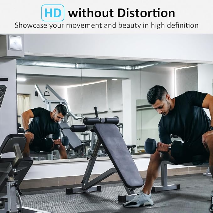 65X30 2Pack Large Home Gym Mirror, Frameless Tempered Glass Dance Wall Mounted Mirror for Home, Yoga, Dancing, Studio, Living Room