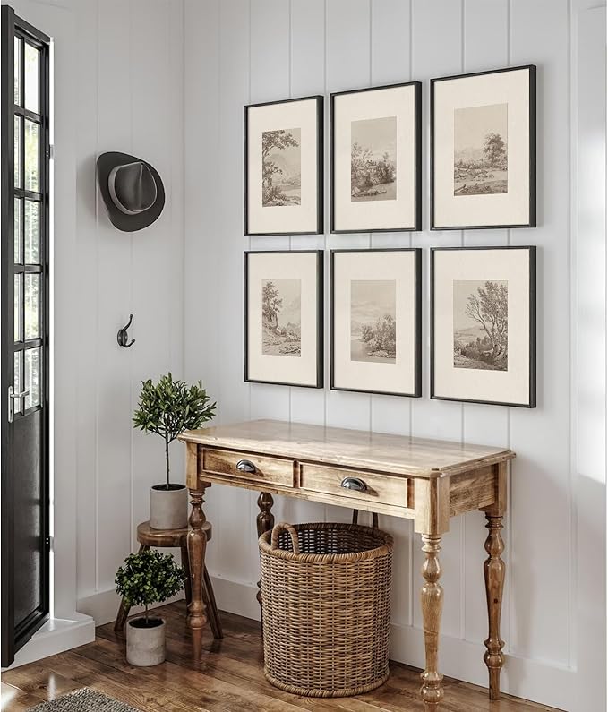 Joocrise Neutral Wall Art Decor Set of 6 Vintage Canvas Wall Art Rustic Farmhouse Wall Art Botanical Prints Country Pictures Neutral Vintage Artwork for Living Room Bedroom 8x10 Inch Unframed