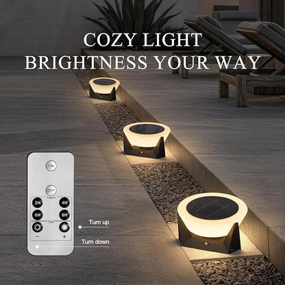 11.02" Corner Floor Lamp, IP54 Waterproof Floor Lamp Modern, 3000K Outdoor Light Lamps, Modern Solar Patio Lights Outdoor Free Standing, Smart Patio Lantern, Solar Powered Porch Lantern for Yard