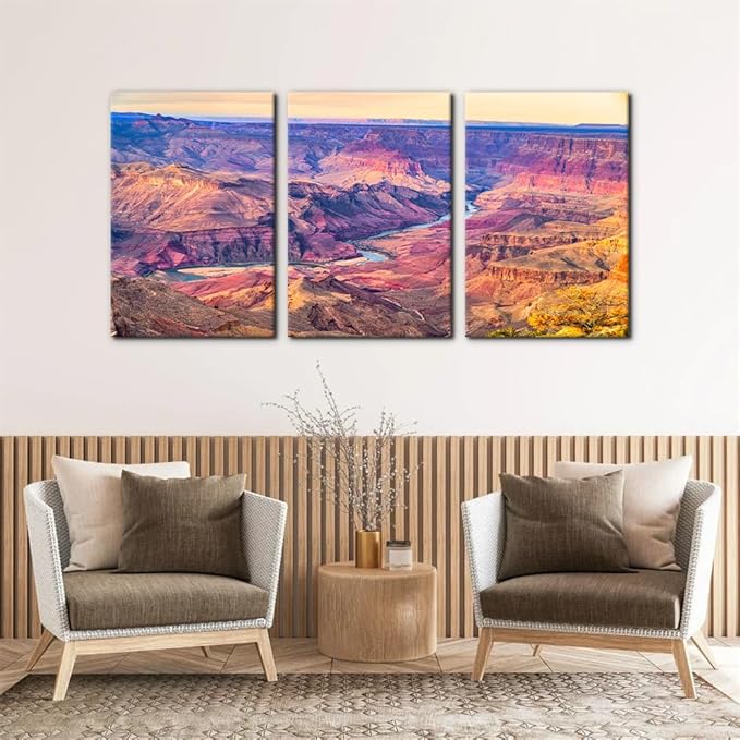 Pacimo Framed Canvas Print Wall Art Grand Canyon National Park Pictures Painting Prints on Canvas Nature Wilderness Landscape Wall Decor for Living Room Bedroom Office Ready to Hang - 16"x24"x3