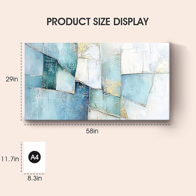 Iallbin Abstract Canvas Wall Art, Large Wall Art for Living Room, for Wall Modern Paintings Wall Decor Living Room, Kitchen Home and Office