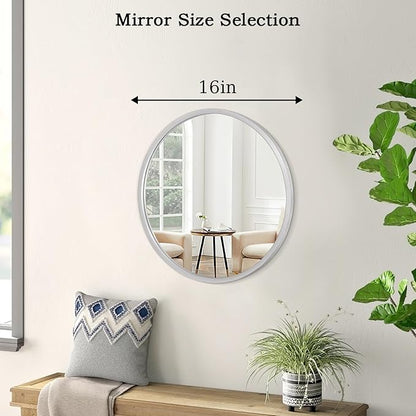 Mirrors for Wall Mirror Sliver Metals Framed Round Farmhouese Bathroom Mirror Ative Hanging Mirror for Bedroom Vanity Entryway