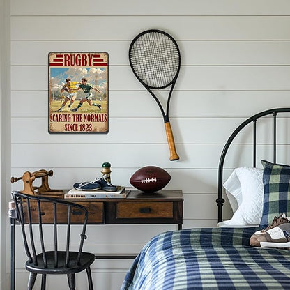 KIYOYO Funny Scaring The Normals Vintage Tin Sign Metal Sign Iron Painting Vintage Wall Decoration Poster For School Club Man Cave Sign 12x16 Inch