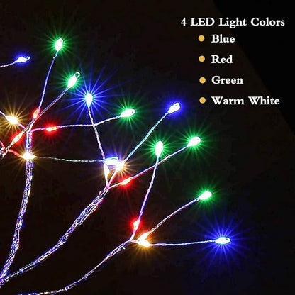 PXBNIUYA 20" 108 LED Tabletop Bonsai Tree Light, Sparkly Fairy Spirit Tree Lights, Battery/USB Operated, DIY Artificial Tree Lamp for Bedroom Desktop Christmas Indoor Decoration Lights (Colorful)