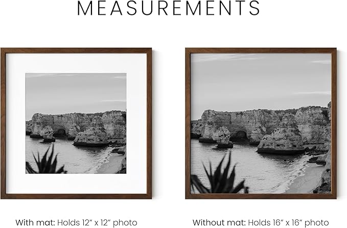 HAUS AND HUES Walnut Square Frames Set of 6-16x16