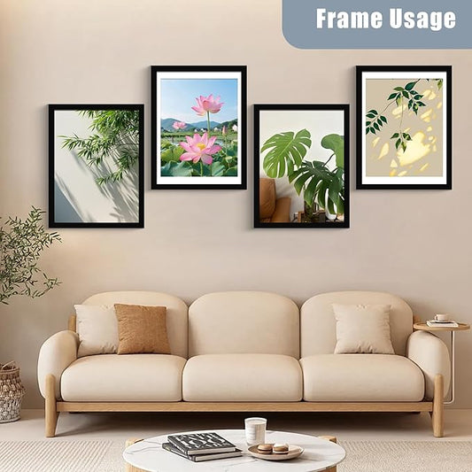 BESCRCL 18x24 Picture Frames Black Set of 6, Poster Frame Display Photo 16x20 or 18x24 without Mat, Wall Hanging Frame with Plexiglass