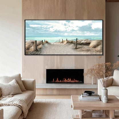 Ocean Wall Art Landscape Wall Decor Modern Canvas Prints 32"x70" Large Artwork for Living Room Framed Picture for Kitchen