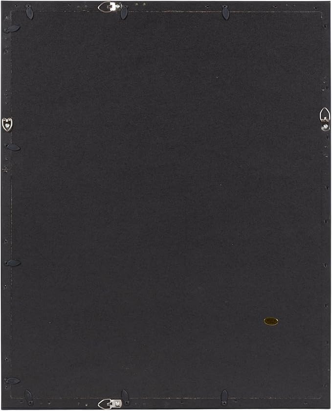 Kate and Laurel Adlynn Rectangle Picture Frame Set of 3; 16 x 20 matted to 8 x 10; Black; Modern Three-Piece Frame Set for Gallery Wall Frame Set in Living Room Wall Decor