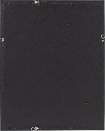 Kate and Laurel Adlynn Rectangle Picture Frame Set of 3; 16 x 20 matted to 8 x 10; Black; Modern Three-Piece Frame Set for Gallery Wall Frame Set in Living Room Wall Decor