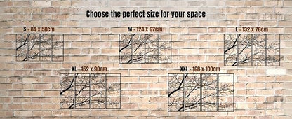 Vailla Tree of Life Wall Decor 4pcs Wooden Wall Art 3D Wall Hanging Wooden Sculpture Modern Wall Home Decoration Textured Sculptures for Living Room Bedroom Office Dinnig Room