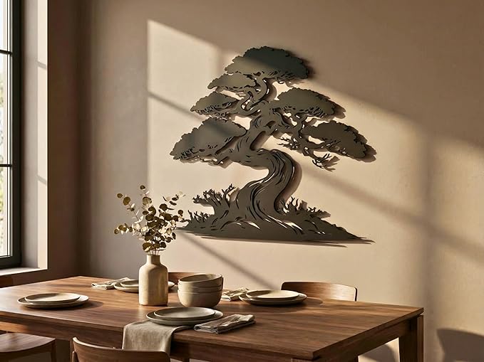 Vailla Tree of Life Wall Art Decor Set of 3 Wall Hanging Sculpture Modern Wall Home Decoration 3D Textured Sculptures for Living Room Bedroom Office Dinnig Room 3 Panels Family Tree Wall Hangings