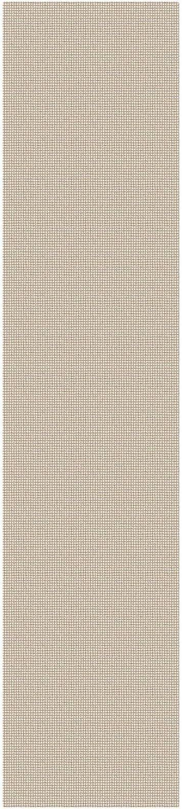 KOZYFLY Cotton 2.5'x12' Runners Rugs for Hallway, Long Washable Runner Rug, Woven Non Slip Kitchen Runner, Braided Entryway Rug, Floor Carpet for Entry, Aisle, Hall, Ivory/Camel/Brown