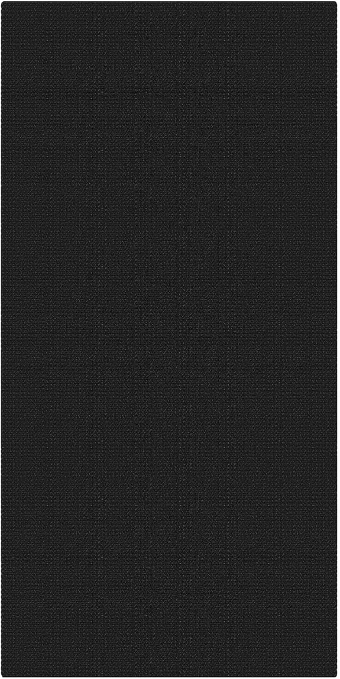KOZYFLY Black 3x6 Washable Runner Rug, Non Slip Wide Runners for Hallway, Woven Large Entryway Runners, Braided Floor Carpet Runner for Entry, Kitchen, Bedside, Hall, Black/Dark Grey