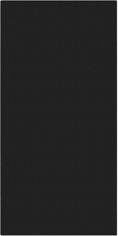 KOZYFLY Black 3x6 Washable Runner Rug, Non Slip Wide Runners for Hallway, Woven Large Entryway Runners, Braided Floor Carpet Runner for Entry, Kitchen, Bedside, Hall, Black/Dark Grey