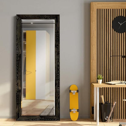 Wexford Home Barnwood Wood Distressed Black Full Length Mirror, One Size, AR2-L03S