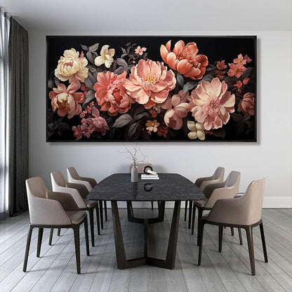 SDYA Modern Canvas Wall Print Botanical Wall Decor Large Wall Art for Dining Room 36"x70" Office Pictures Flower Artwork for Walls
