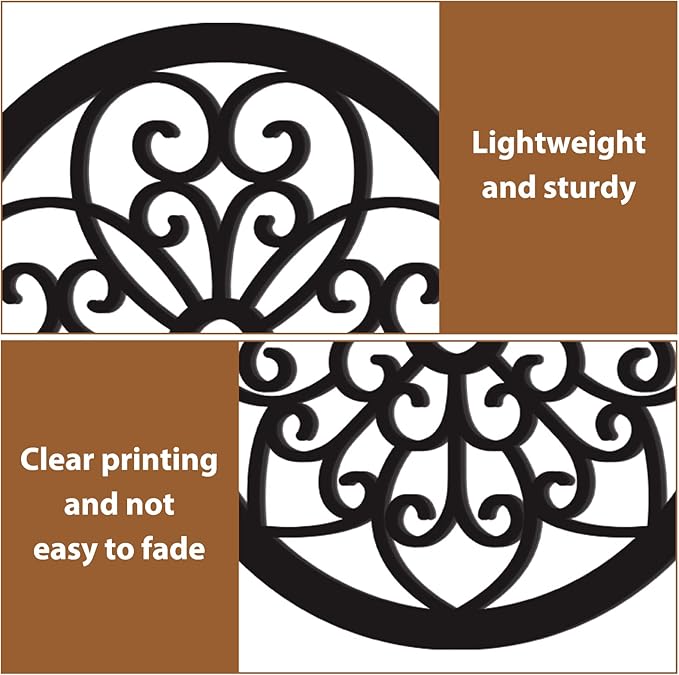 Bnesi 3 Pieces Thickened Rustic Wood Wall Decor,Farmhouse Circle Wall Decor Modern Kitchen Art Circular Living Room Dining Room Hallway Decoration for Walls(Modern style)