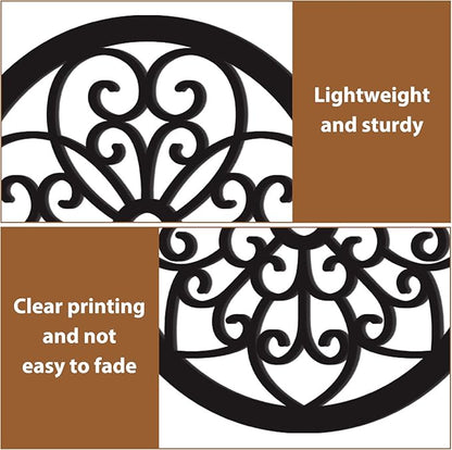Bnesi 3 Pieces Thickened Rustic Wood Wall Decor,Farmhouse Circle Wall Decor Modern Kitchen Art Circular Living Room Dining Room Hallway Decoration for Walls(Modern style)