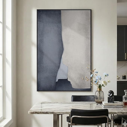 Extra Large Framed Neutral Abstract Wall Art for Living Room, 40x60 In Oversized Modern Gray and Beige Canvas Prints Paintings, Big Vertical Minimalist Pictures for Hallway Dining Bedroom Wall Decor