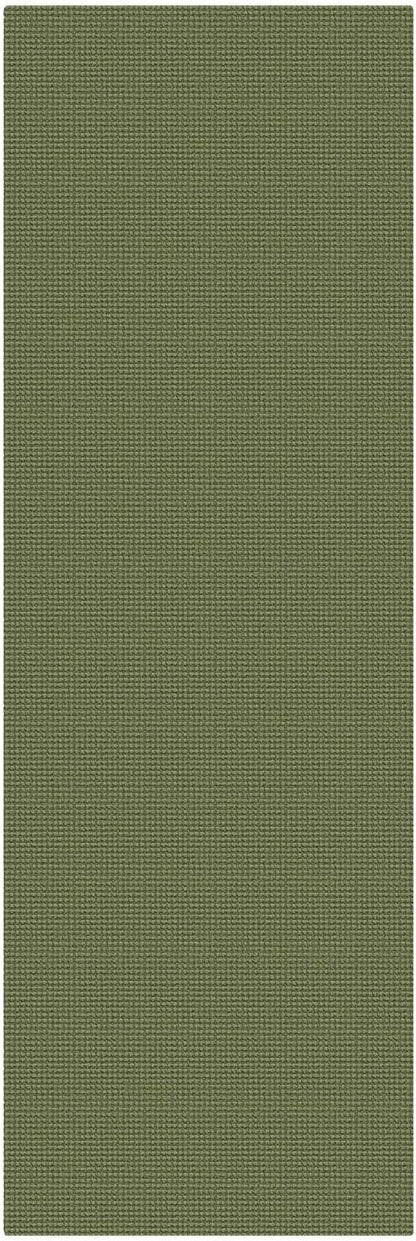 KOZYFLY Cotton Runners for Hallway 3x9, Wide Washable Runner Rug, Woven Non Slip Kitchen Runner, Braided Entryway Rug, Floor Carpet for Foyer, Bedroom, Hall, Olive Green/Earthy Green