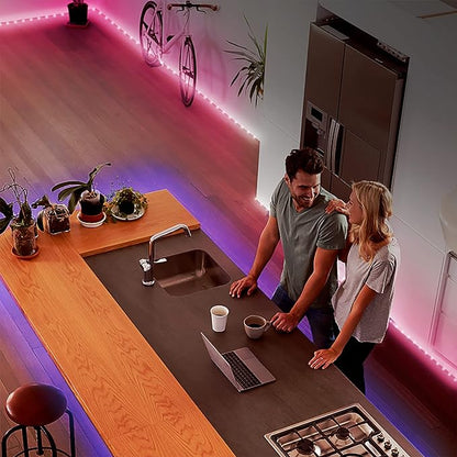 DAYBETTER Led Strip Lights 200 ft (2 Rolls of 100 ft) Ultra Long Smart Light Strips with App Voice Control Remote, RGB Music Sync Color Changing Lights for Bedroom, Kitchen, Party,Home Decoration