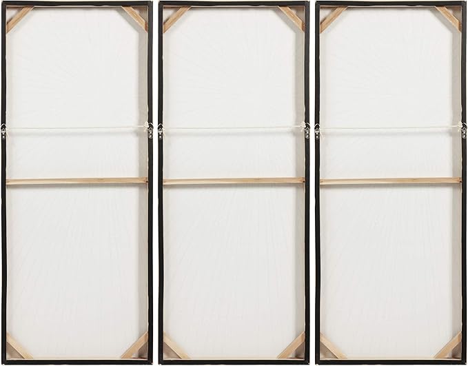 Empire Art Direct Gold Wall Art Textured Hand Painted Canvas by Martin Edwards, Triptych, 48" x 20" each, Sunshine