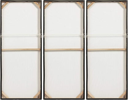 Empire Art Direct Gold Wall Art Textured Hand Painted Canvas by Martin Edwards, Triptych, 48" x 20" each, Sunshine