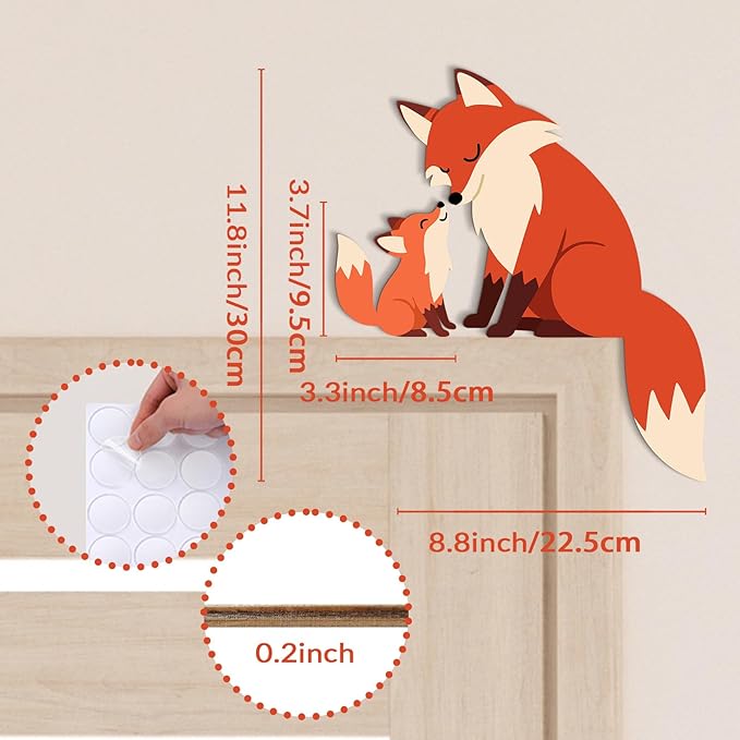 Woodland Nursery Decor for Baby Kids Room Decor, Playroom Decor, Cute Topper Door Corner Sculpture for Classroom Bedroom Nursery Room Shelf Home Decorations