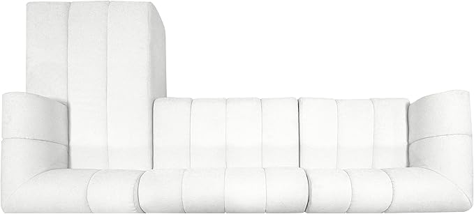 GDFStudio 122" Modern L-Shaped Sectional Sofa with Chaise Lounge,Skin-Friendly Fully Compressed Sponge Couch,High-Density Foam Cushions,Right Hand Facing,Lounge Seating for Living Room,Beige