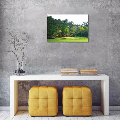 Augusta Golf Course Wall Art Golf Course Picture Poster Canvas Prints - Golf Wall Decor for Living Room Bedroom Home Decorations Framed Artwork Ready to Hang(18''H x 24''W)