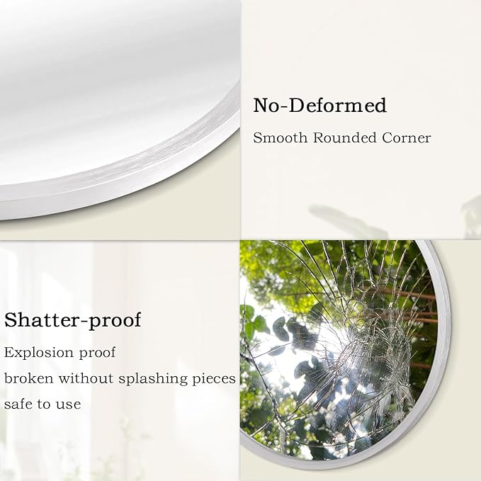 Mirrors for Wall Mirror Sliver Metals Framed Round Farmhouese Bathroom Mirror Ative Hanging Mirror for Bedroom Vanity Entryway