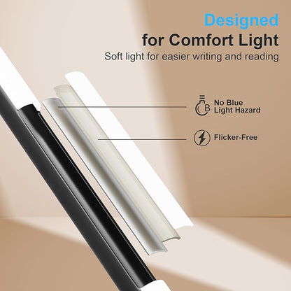 KEINVE Floor Lamp with Remote and Touch Control, 68 Inch Adjustable Standing Lamp, 3 Color Temperature Dimmable LED, Flexible Gooseneck for Reading, Living Room, Office