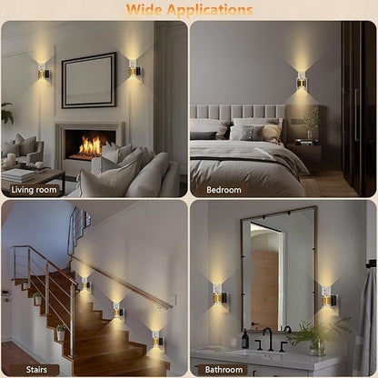 LED Night Lights Plug into Wall 2 Pack, Acrylic Nightlight with Dusk to Dawn Sensor, 0-100LM Stepless Dimmable, 3000K Soft Light, Wall Sconce Night Light Plug in for Bathroom Hallway Room