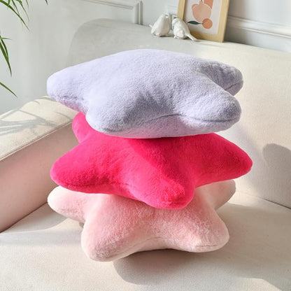 Star Pillow, Decorative Throw Pillows for Bed Couch, 15" Star Shaped Pillow Plush Floor Cushions Room Decor Pillow with Soft Faux Rabbit Fur for Sofa Bedroom Living Room