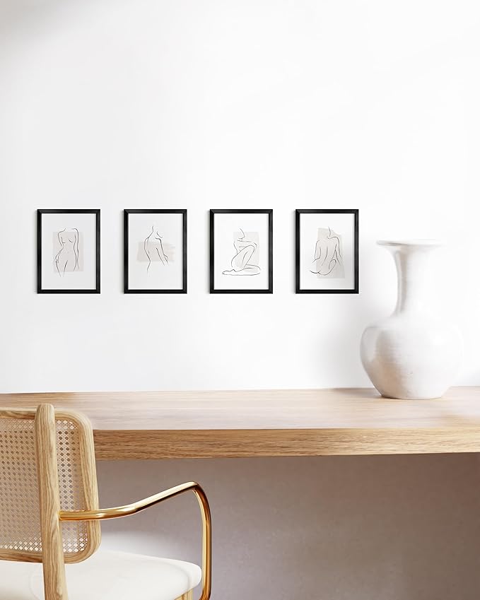 HAUS AND HUES 5x7 Black Metal Picture Frames - Black 5X7 Photo Frames - Features Premium Aluminum, Vertical Hanging, Easel Back for Tabletop, Home, Office (5x7 in, Black, Set of 25)