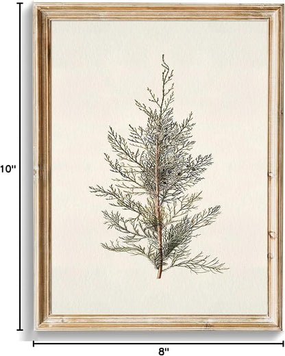 uniro Vintage Christmas Tree Wall Art Prints, Neutral Rustic Cypress Tree Christmas Artwork Painting, Farmhouse Winter Holiday Print for Bedroom, Living Room, Kitchen, Office, Dormitory, Hallway