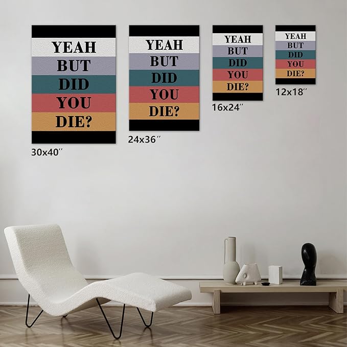 Motivational Wall Decor, Inspirational Office Quotes, Encouraging Canvas Posters, Positive Poster Framed Motivation Christmas Gift for Entrepreneur Men Women Painting Artwork for Home Office