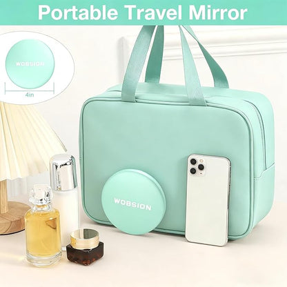 wobsion 10X Magnifying Tabletop Mirror, 4 Inch Round, Glass, ABS