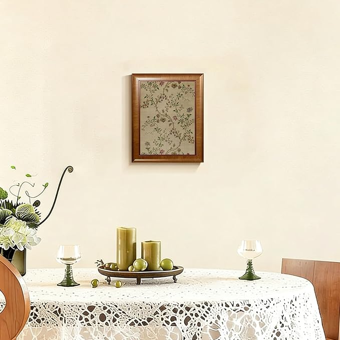 uniro Vintage Wall Art Prints, Retro Neutral Vines Tapestry Pattern Canvas Art Prints Painting, Antique Floral Wall Decor for Office, Bedroom, or Gallery wall - (8" x 10"-UNFRAMED)