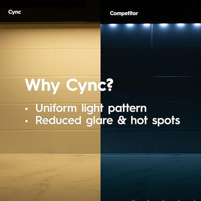 GE Cync Reveal HD+ Smart Undercabinet Light Fixture, Color Changing, 12-in Bar