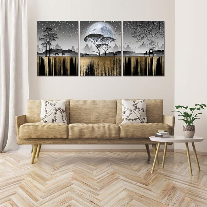 Black And White Wall Art - Family Wall Decor For Living Room, Bedroom, Office, Kitchen - Tree Canvas Art Print - Home Decor Inspiration